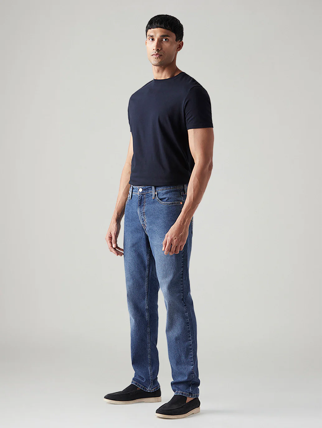 Men's 541 Blue Athletic Tapered Fit Mid Rise Jeans - Image 6