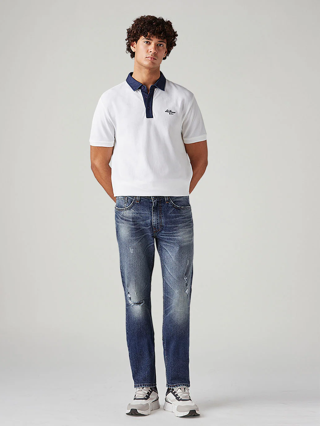 Men's 541 Blue Athletic Tapered Fit Mid Rise Jeans - Image 2