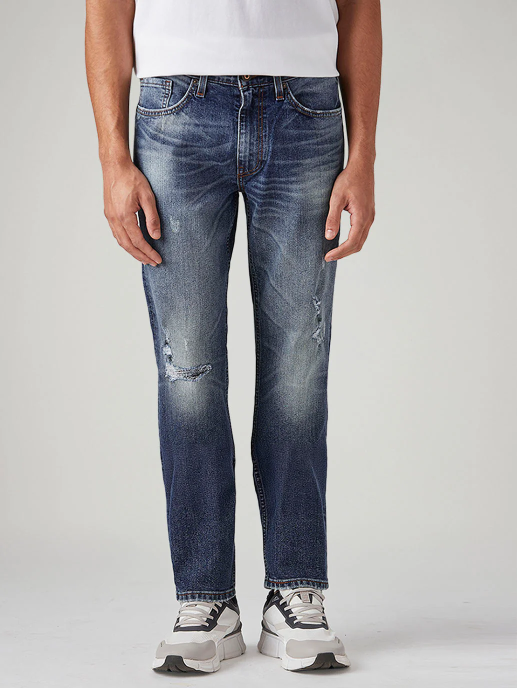 Men's 541 Blue Athletic Tapered Fit Mid Rise Jeans - Image 3