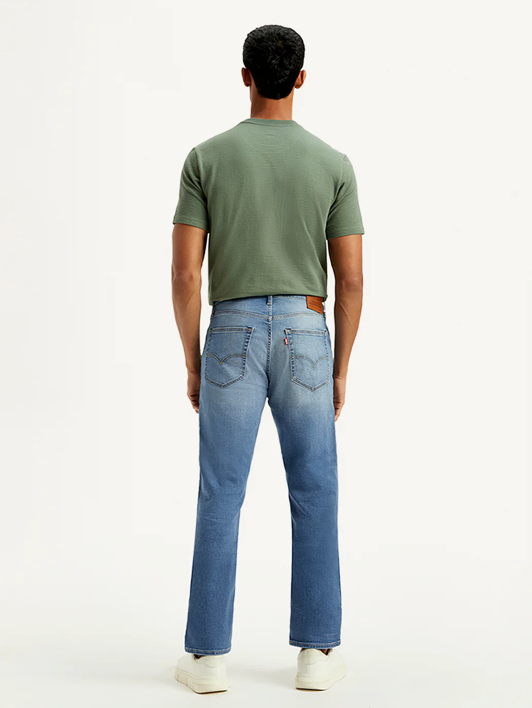 Men's 541 Blue Athletic Tapered Fit Mid Rise Linen Jeans - Image 4
