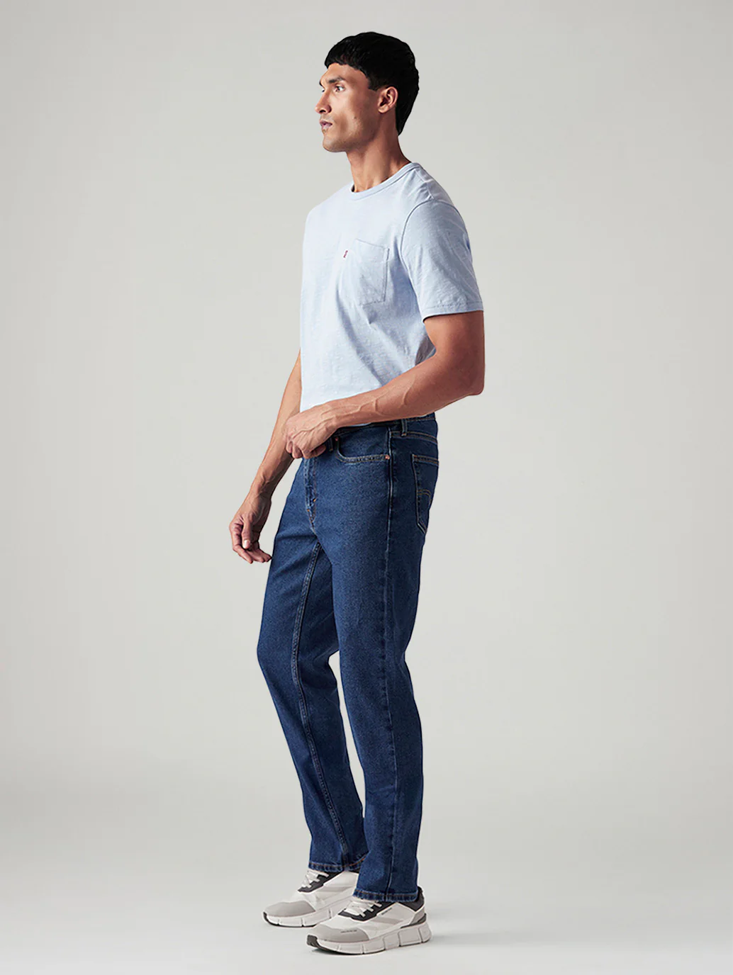 Men's 541 Blue Athletic Tapered Fit Mid Rise Jeans - Image 6