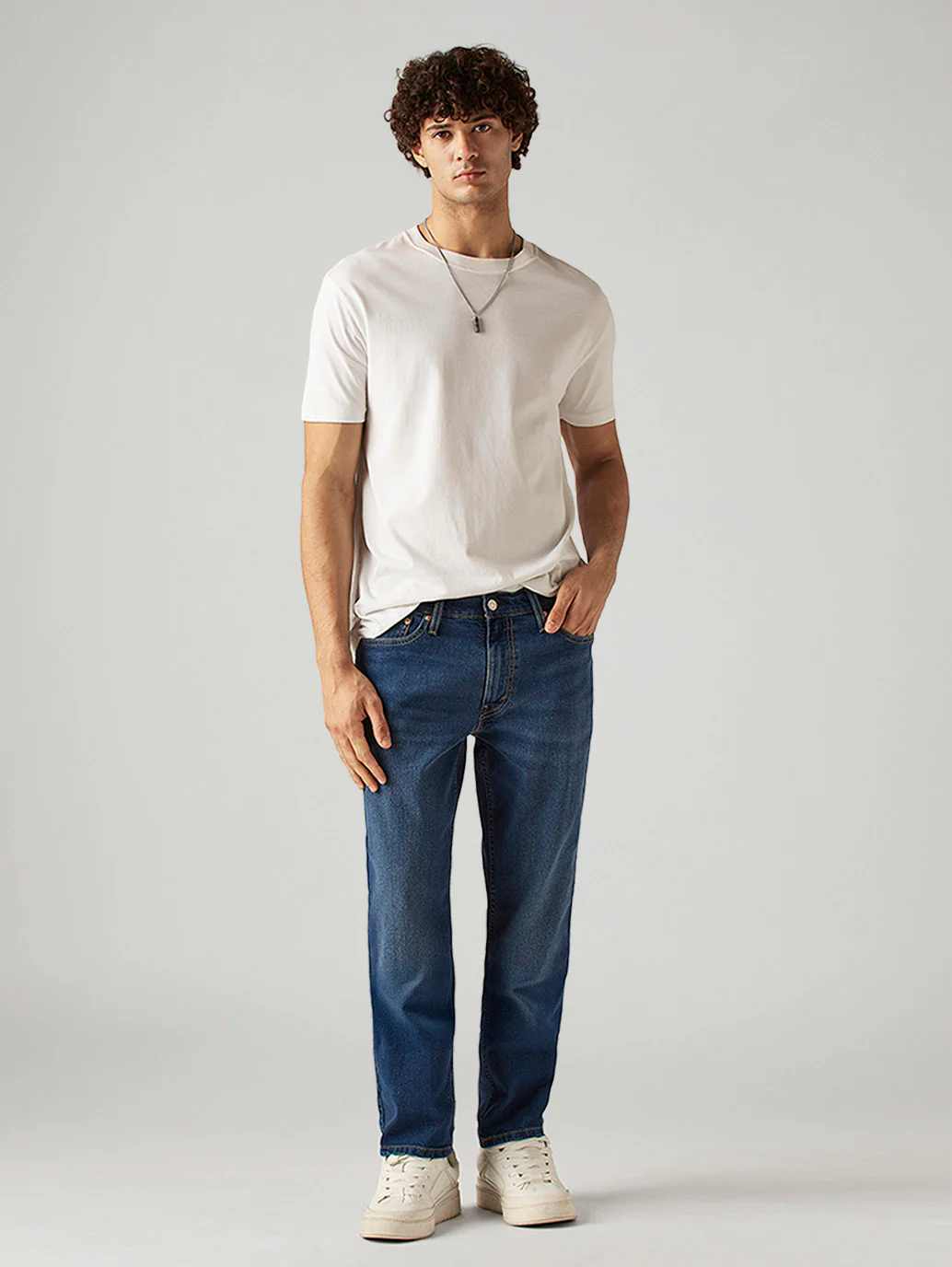 Men's 541 Blue Athletic Tapered Fit Mid Rise Tinted Jeans