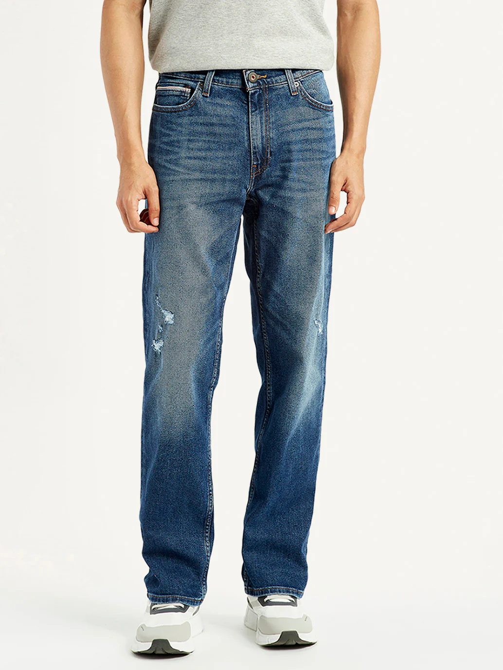 Men's 541 Blue Athletic Tapered Fit Mid Rise Jeans - Image 3