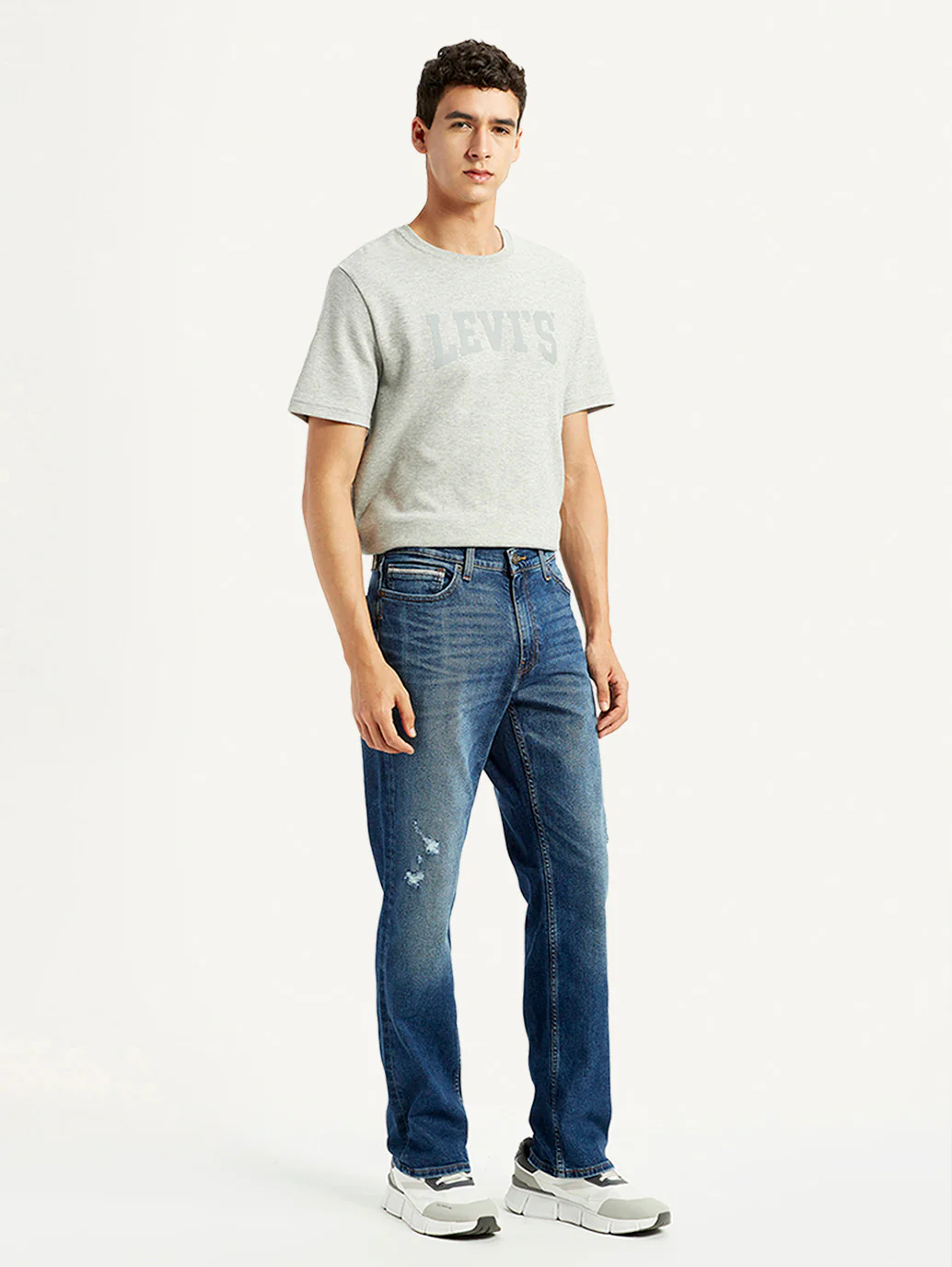 Men's 541 Blue Athletic Tapered Fit Mid Rise Jeans - Image 6