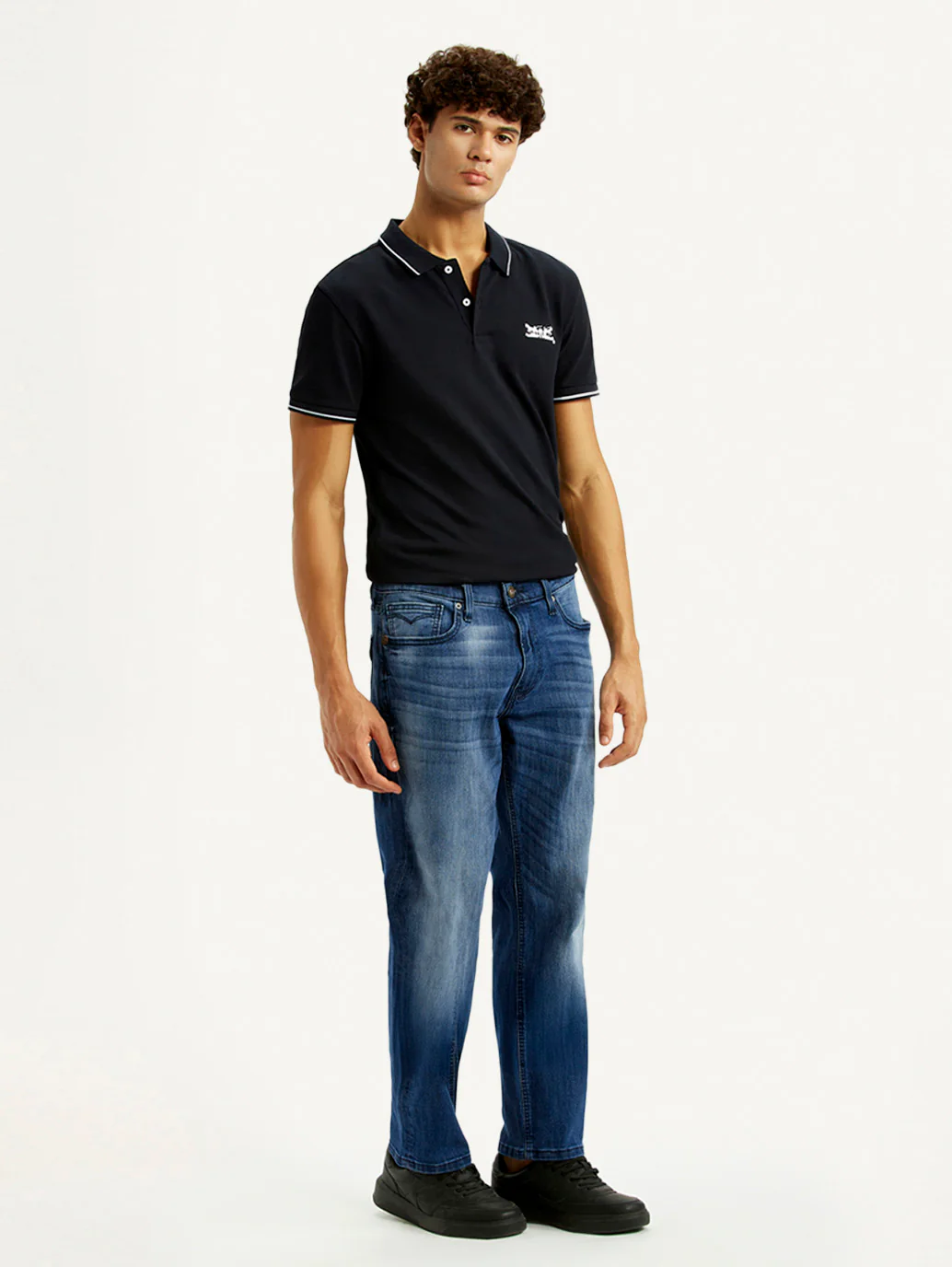 Men's 541 Blue Regular Tapered Fit Mid Rise Jeans - Image 6