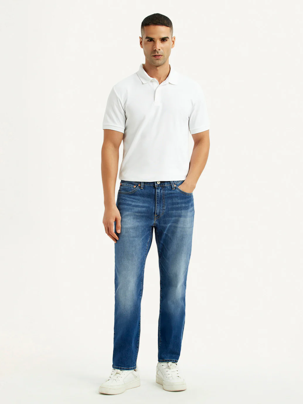 Men's 541 Blue Regular Tapered Fit Mid Rise Jeans - Image 2