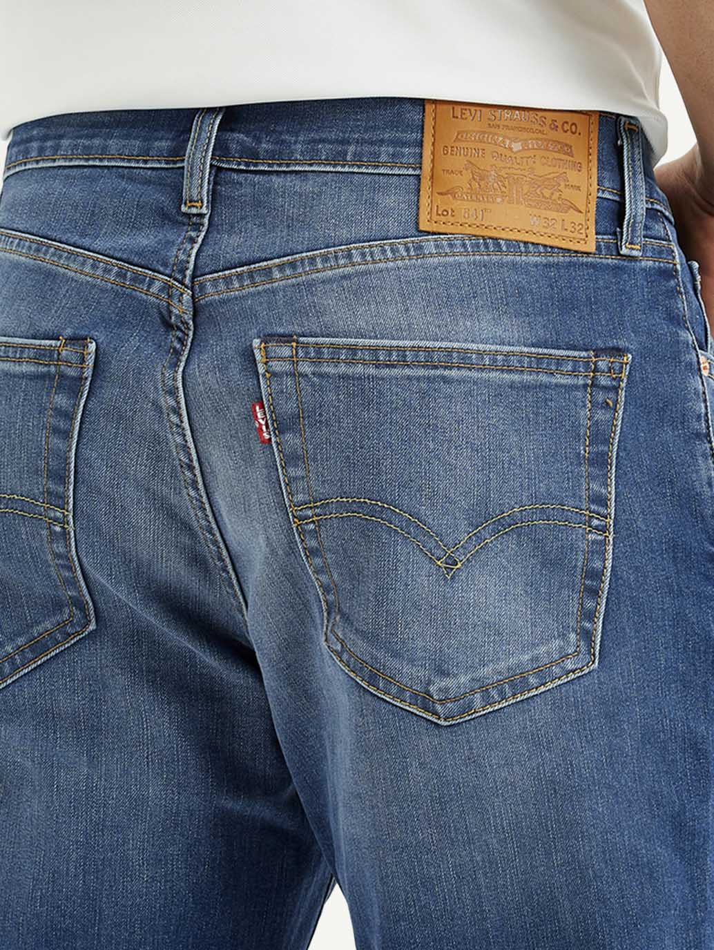 Men's 541 Blue Regular Tapered Fit Mid Rise Jeans - Image 5