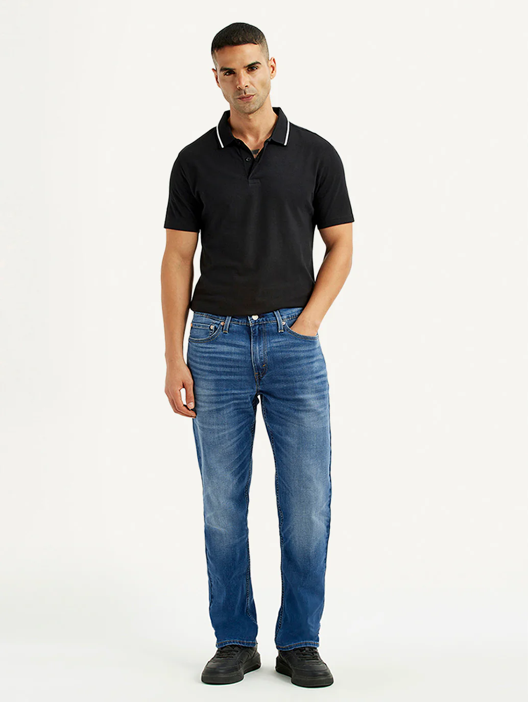 Men's 541 Blue Athletic Tapered Fit Mid Rise Jeans - Image 2
