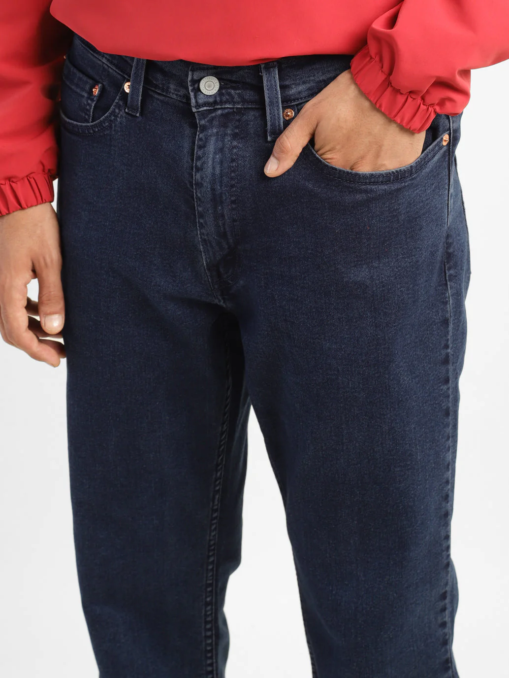 Men's 541 Blue Athletic Tapered Fit Mid Rise Jeans - Image 6