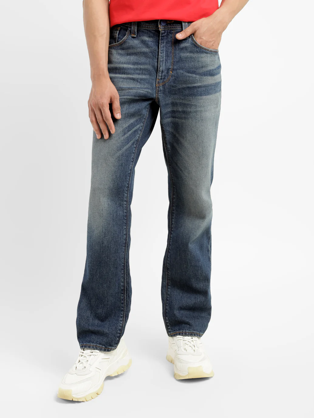 Men's 541 Blue Athletic Tapered Fit Mid Rise Jeans - Image 6