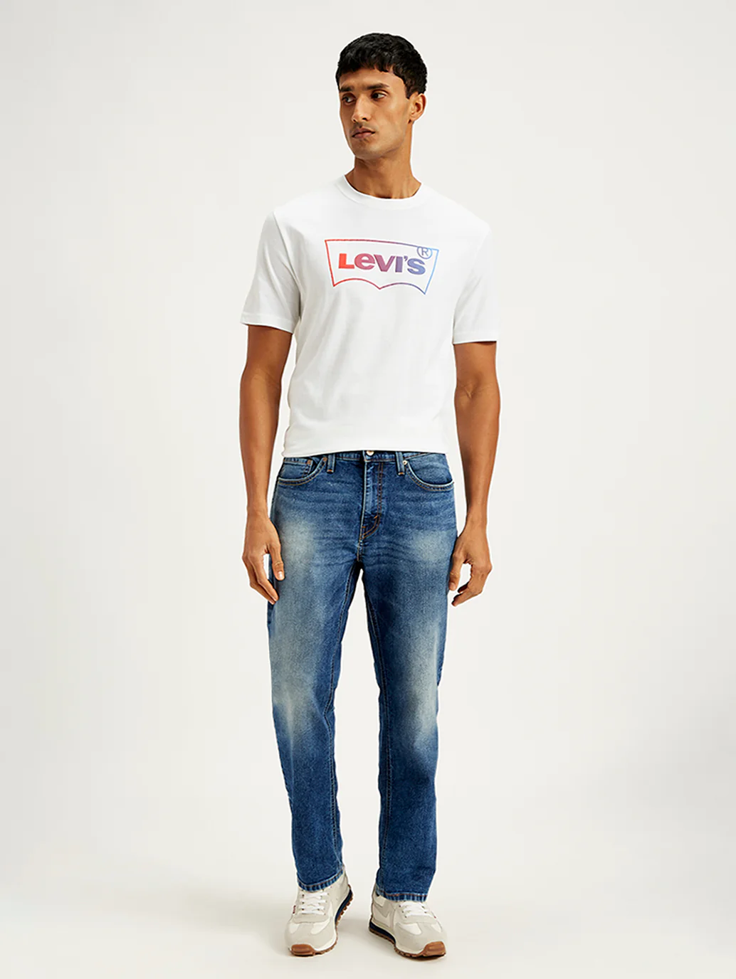 Men's 541 Blue Athletic Tapered Fit Mid Rise Jeans - Image 7