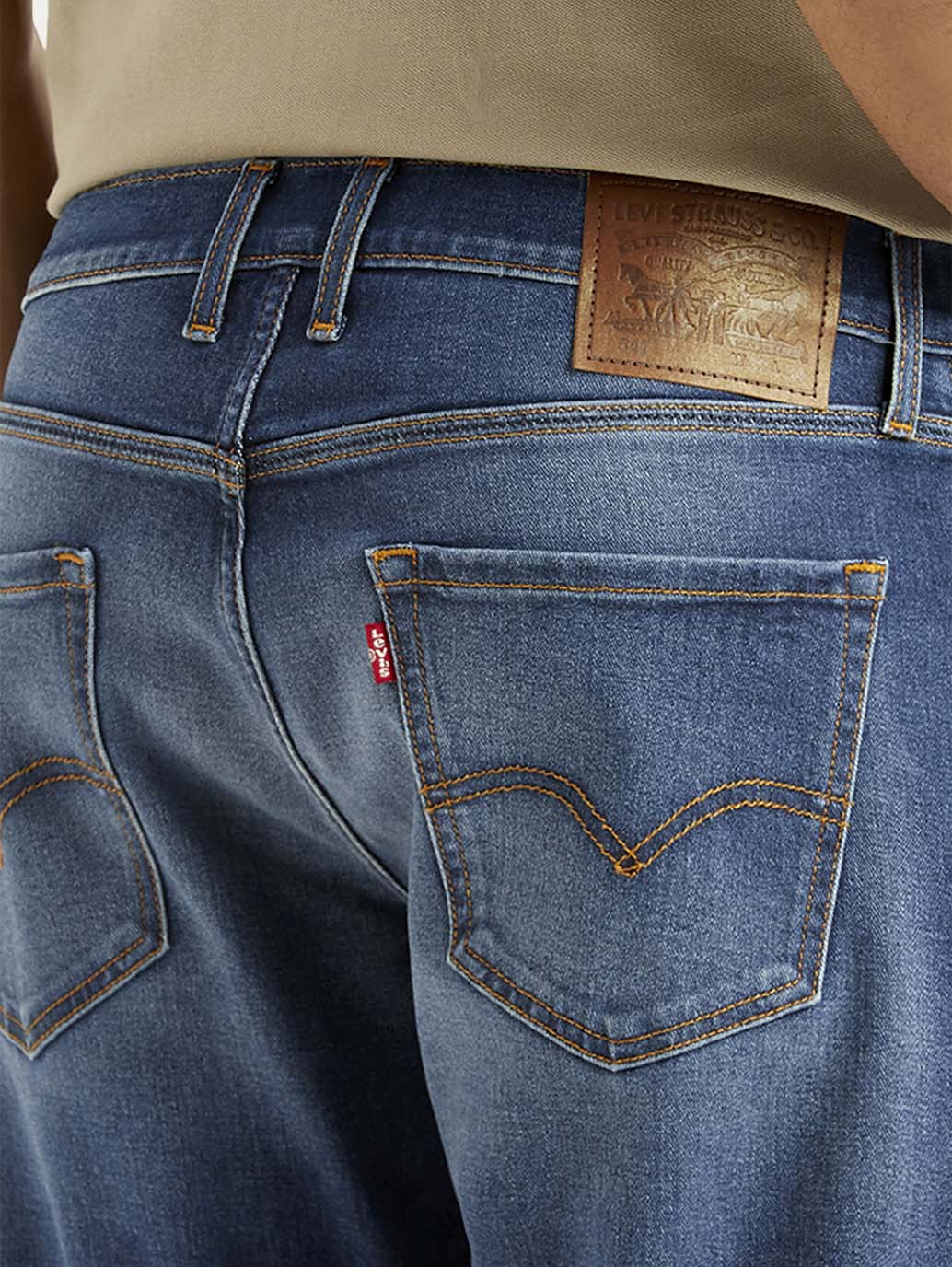 Men's 541 Blue Athletic Tapered Fit Hyper Stretch Jeans - Image 4
