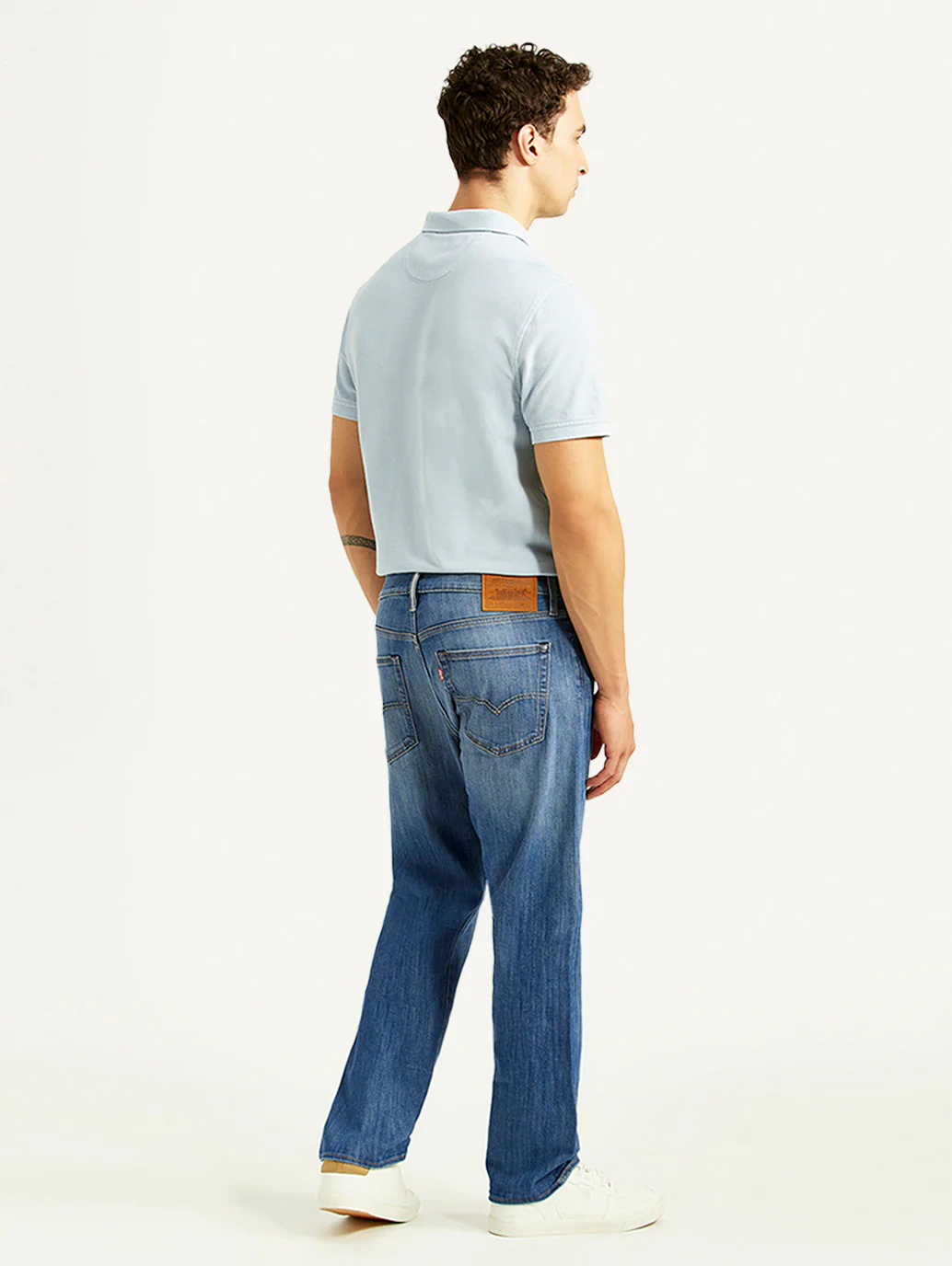 Men's 541 Blue Athletic Tapered Fit Mid Rise Selvedge Jeans - Image 5