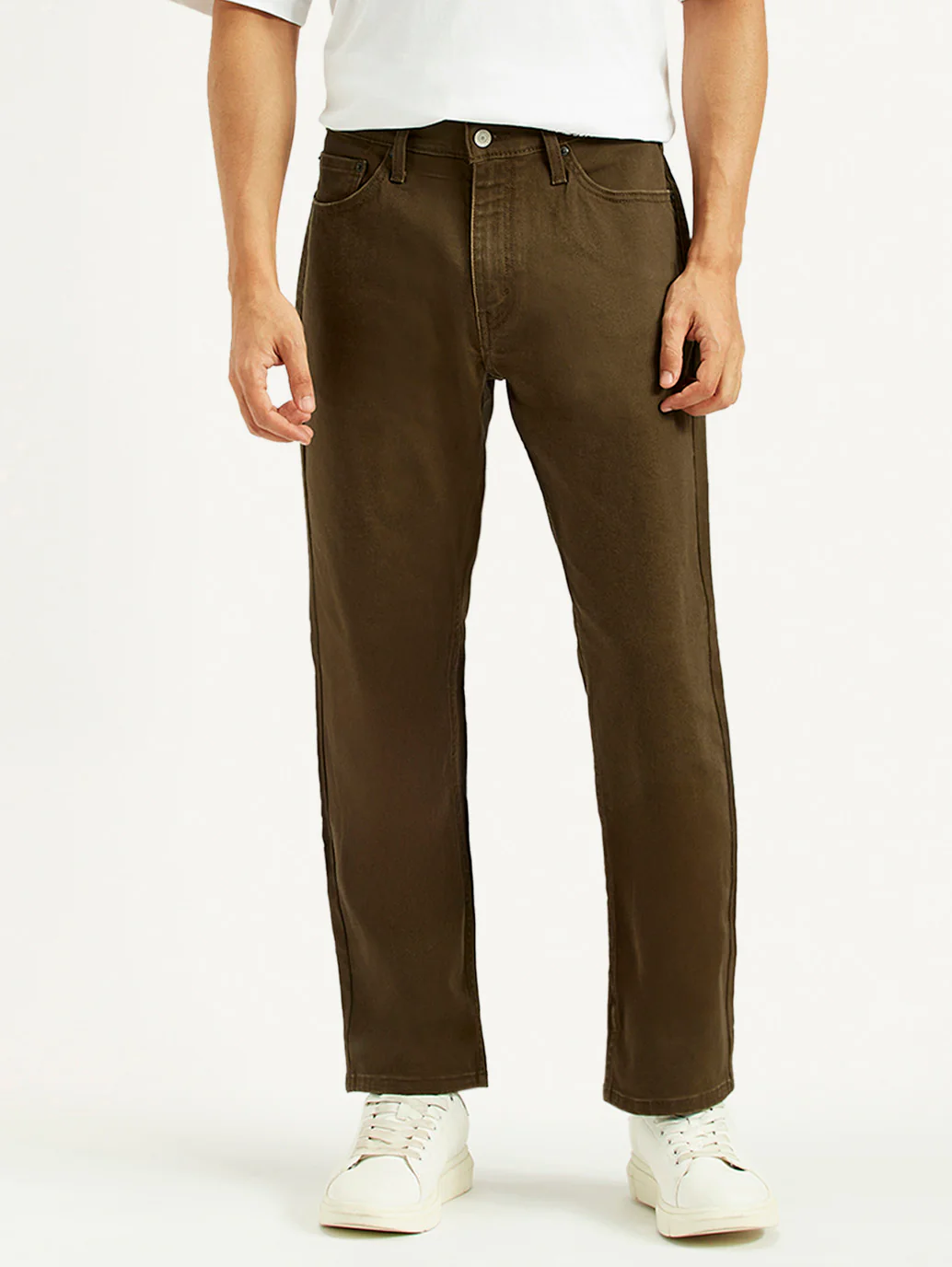 Men's 541 Brown Overdyed Athletic Tapered Fit Mid Rise Jeans - Image 3