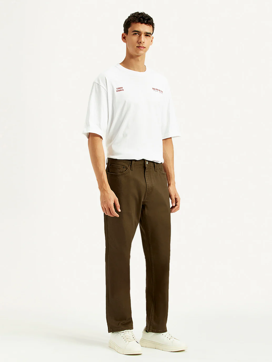 Men's 541 Brown Overdyed Athletic Tapered Fit Mid Rise Jeans - Image 6