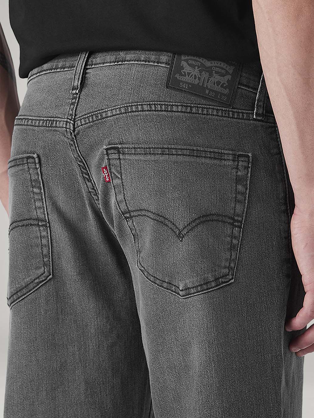 Men's 541 Charcoal Grey Athletic Tapered Fit Mid Rise Jeans - Image 5