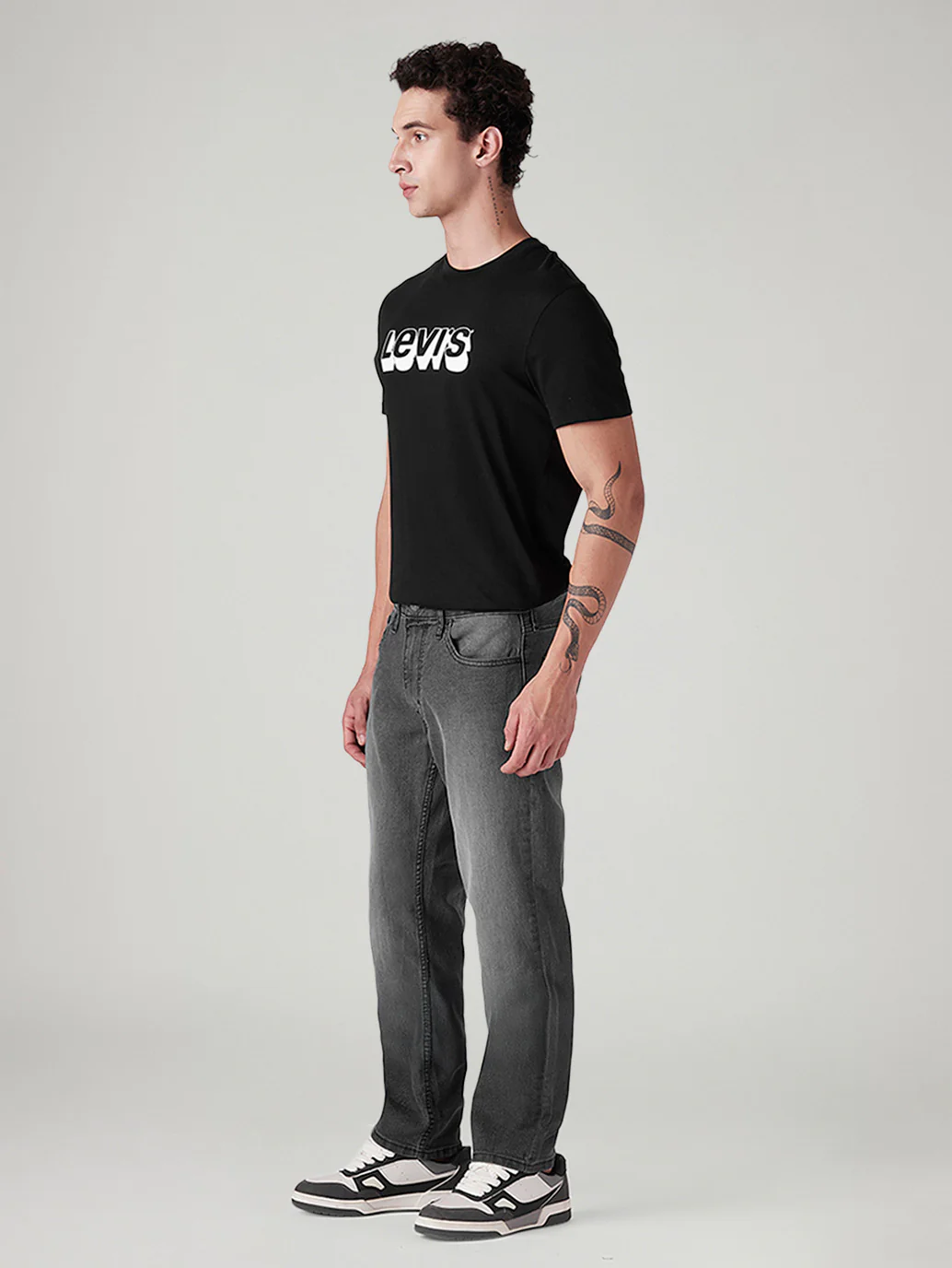 Men's 541 Charcoal Grey Athletic Tapered Fit Mid Rise Jeans - Image 6