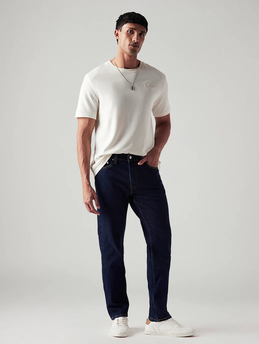 Men's 541 Dark Blue Athletic Tapered Fit Mid Rise Jeans