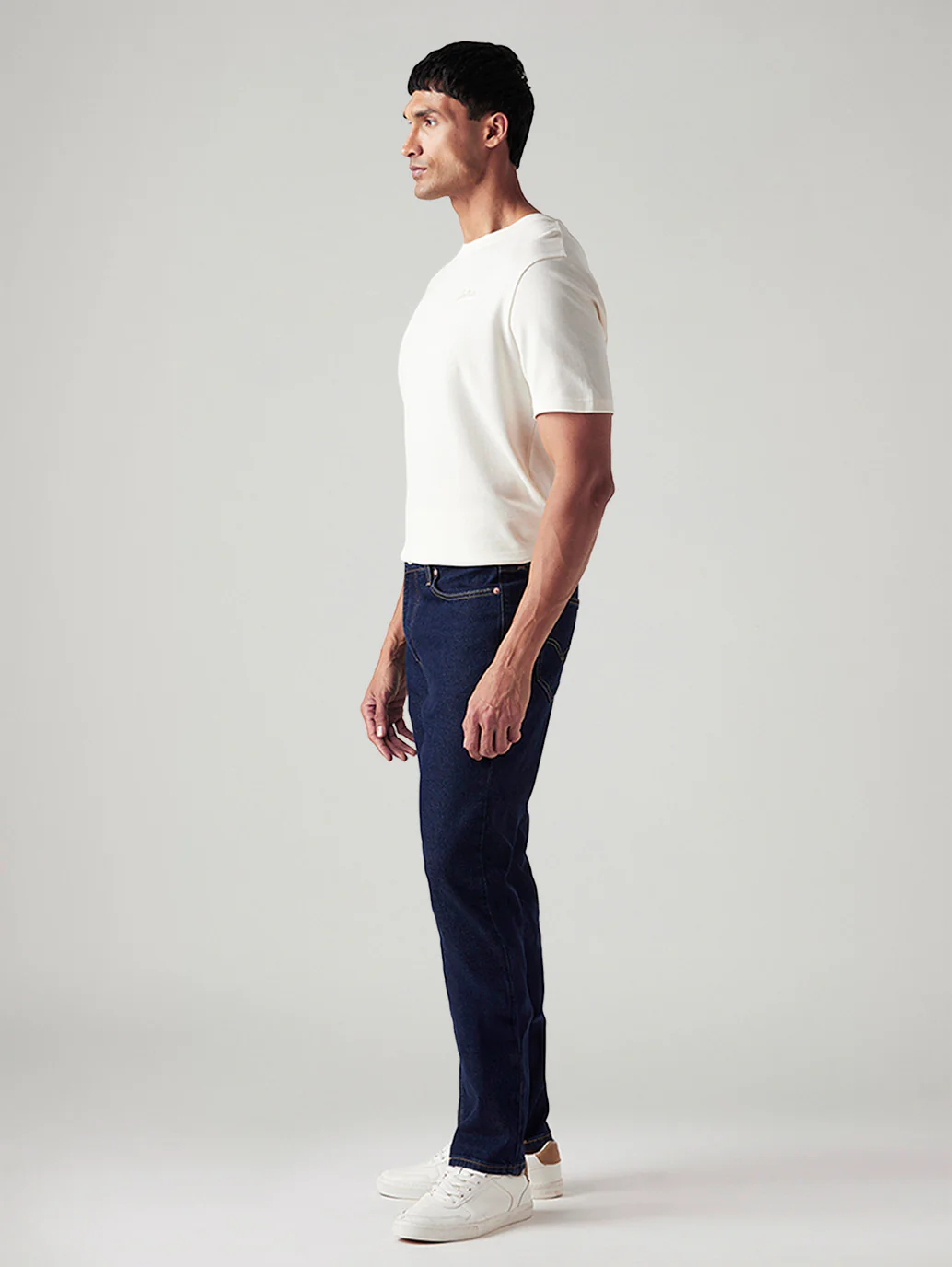 Men's 541 Dark Blue Athletic Tapered Fit Mid Rise Jeans - Image 5