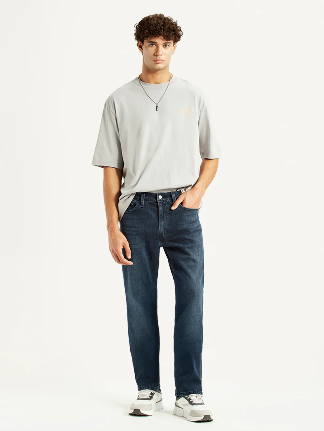 Men's 541 Dark Blue Athletic Tapered Fit Mid Rise Jeans