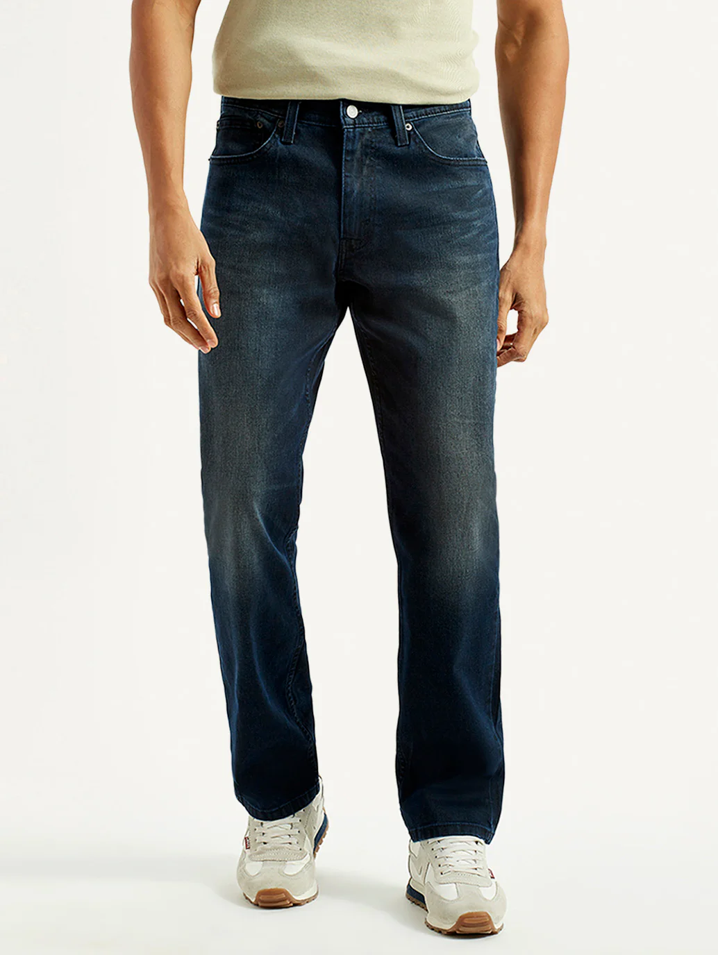 Men's 541 Dark Blue Athletic Tapered Fit Mid Rise Jeans - Image 3
