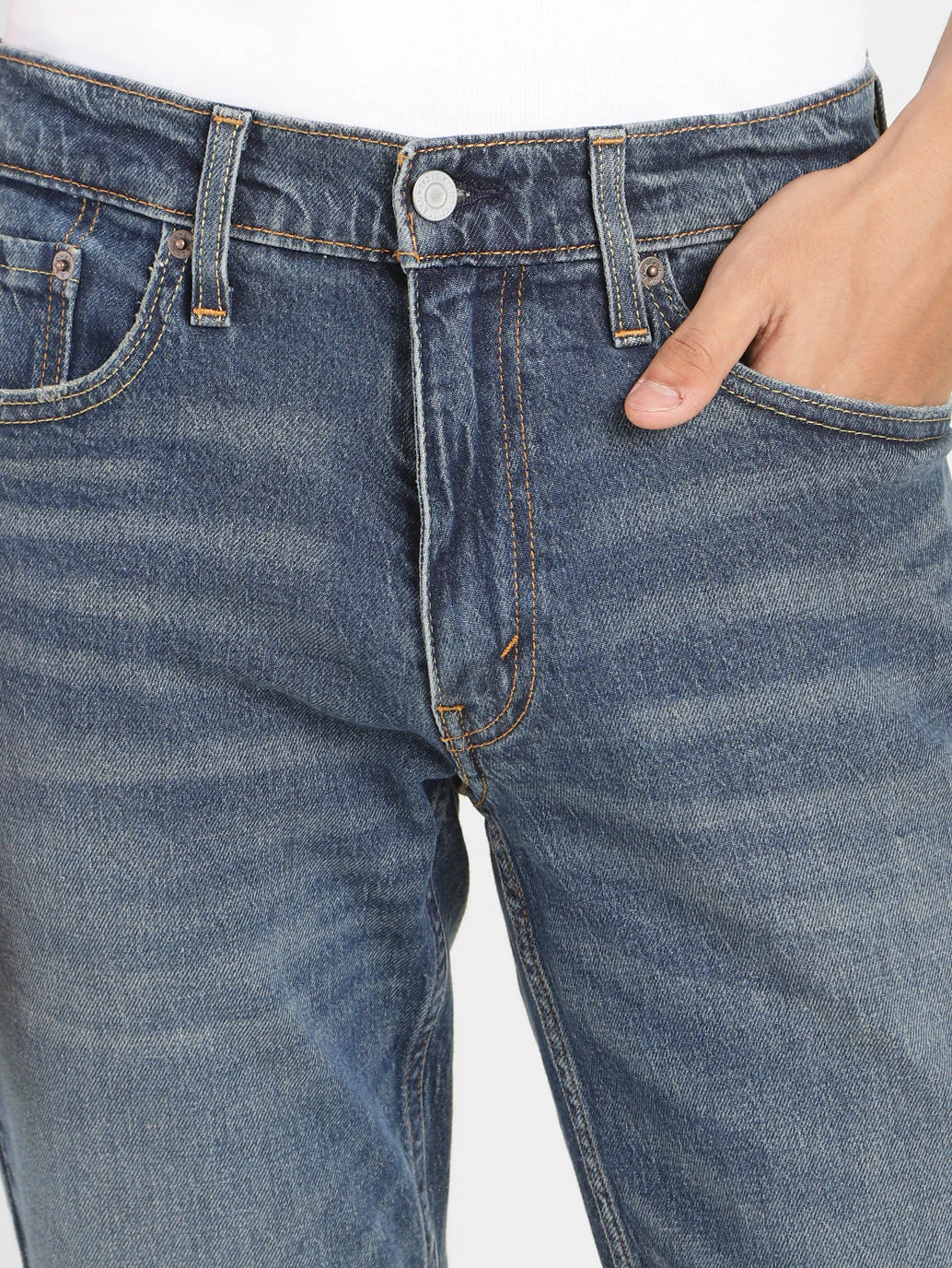 Men's 541 Blue Athletic Tapered Fit Mid Rise Jeans - Image 5