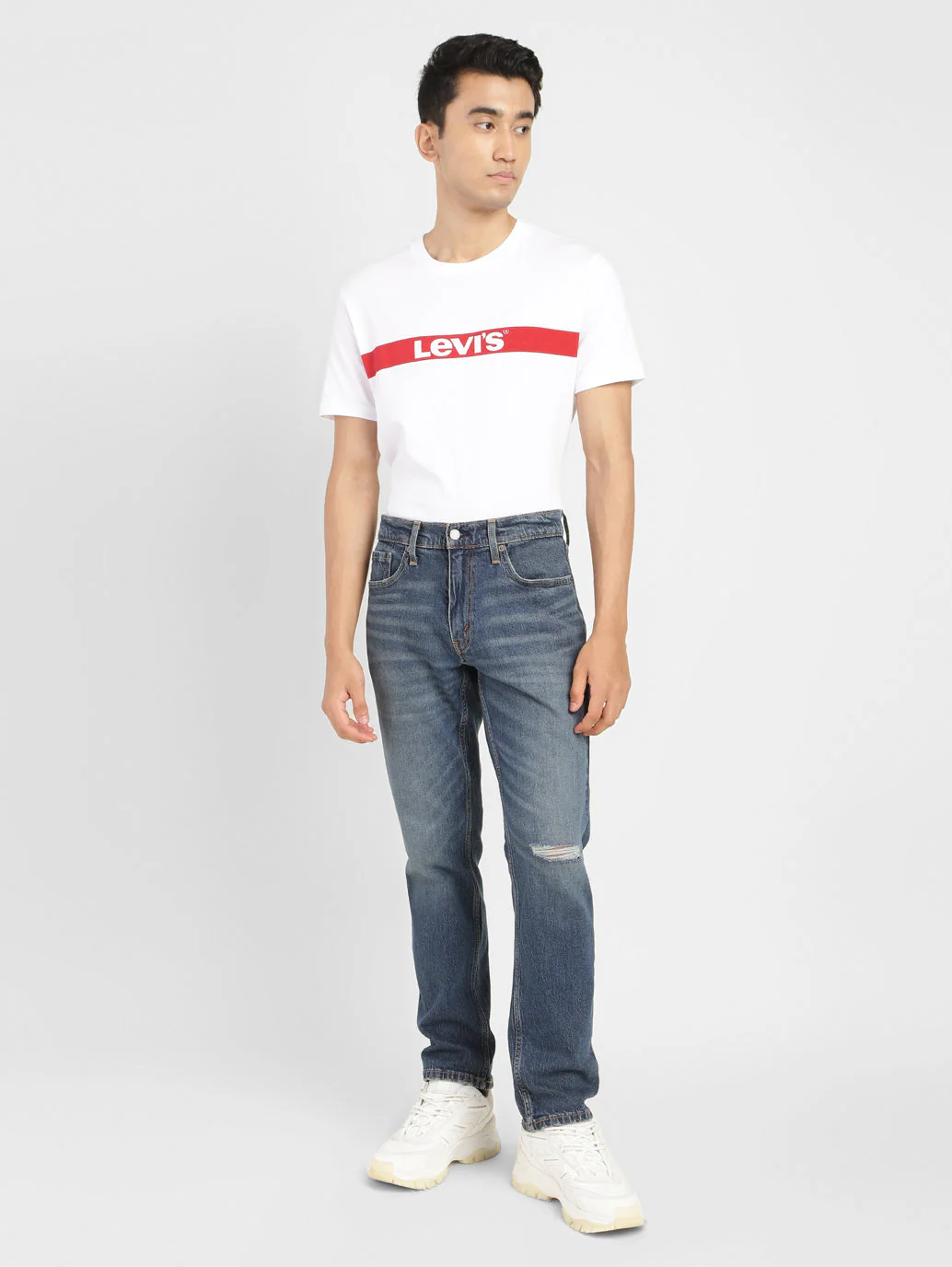 Men's 541 Blue Athletic Tapered Fit Mid Rise Jeans - Image 7