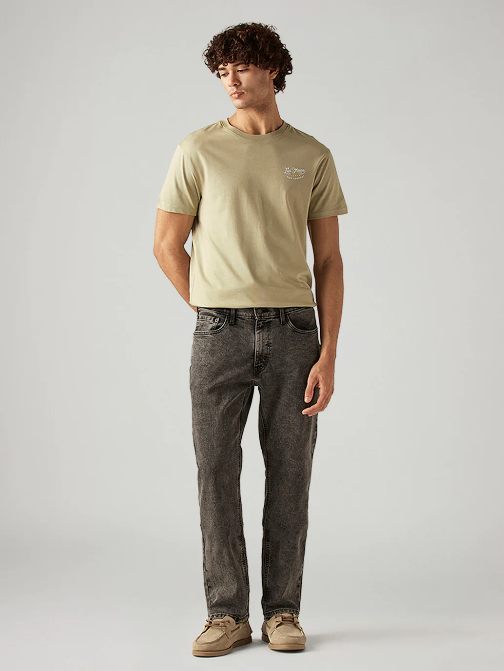 Men's 541 Grey Athletic Tapered Fit Mid Rise Jeans