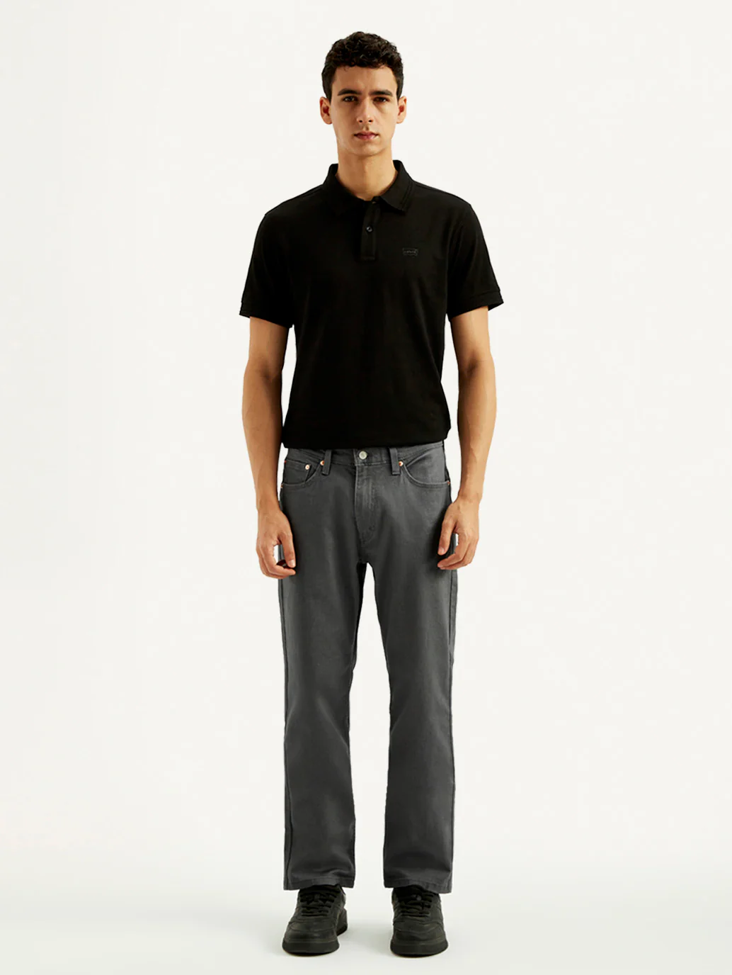Men's 541 Charcoal Grey Overdyed Athletic Tapered Fit Mid Rise Jeans - Image 2