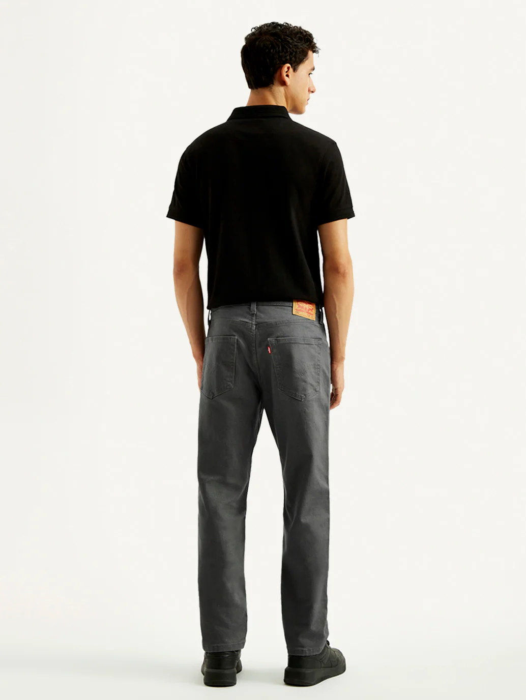 Men's 541 Charcoal Grey Overdyed Athletic Tapered Fit Mid Rise Jeans - Image 4
