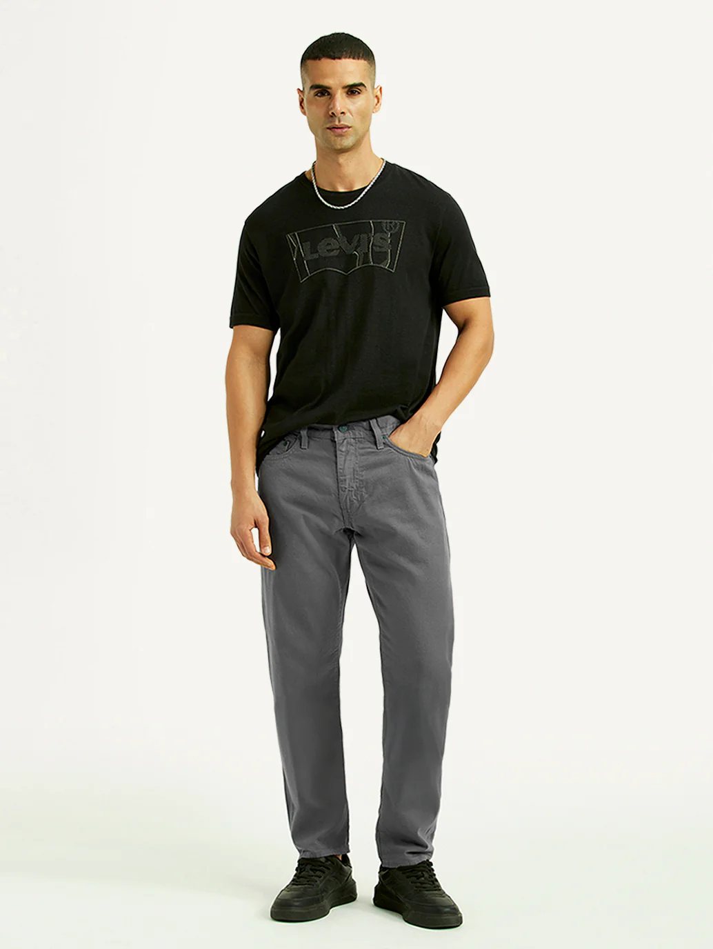 Men's 541 Grey Athletic Tapered Fit Mid Rise Jeans