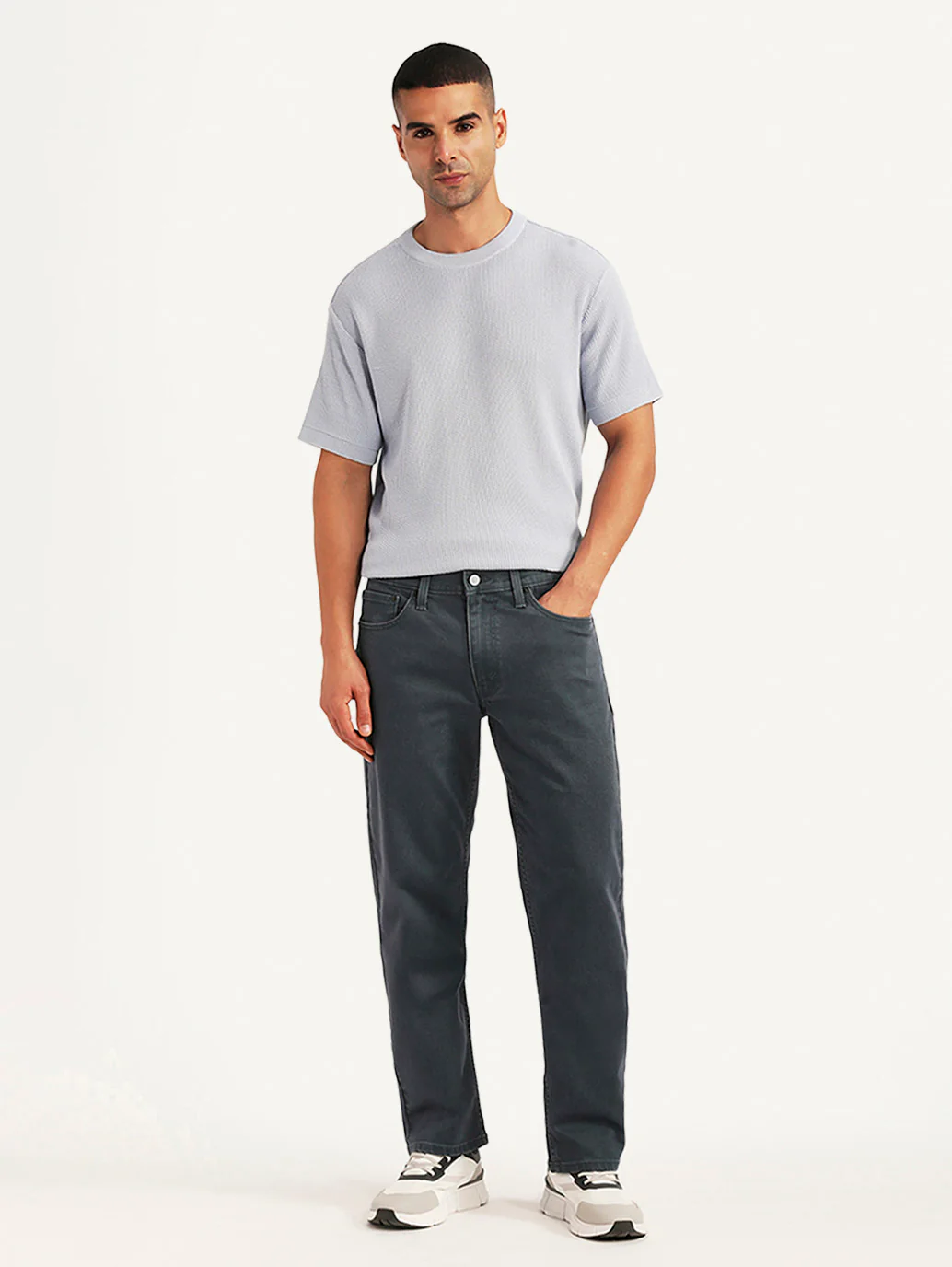 Men's 541 Grey Athletic Tapered Fit Mid Rise Jeans - Image 2