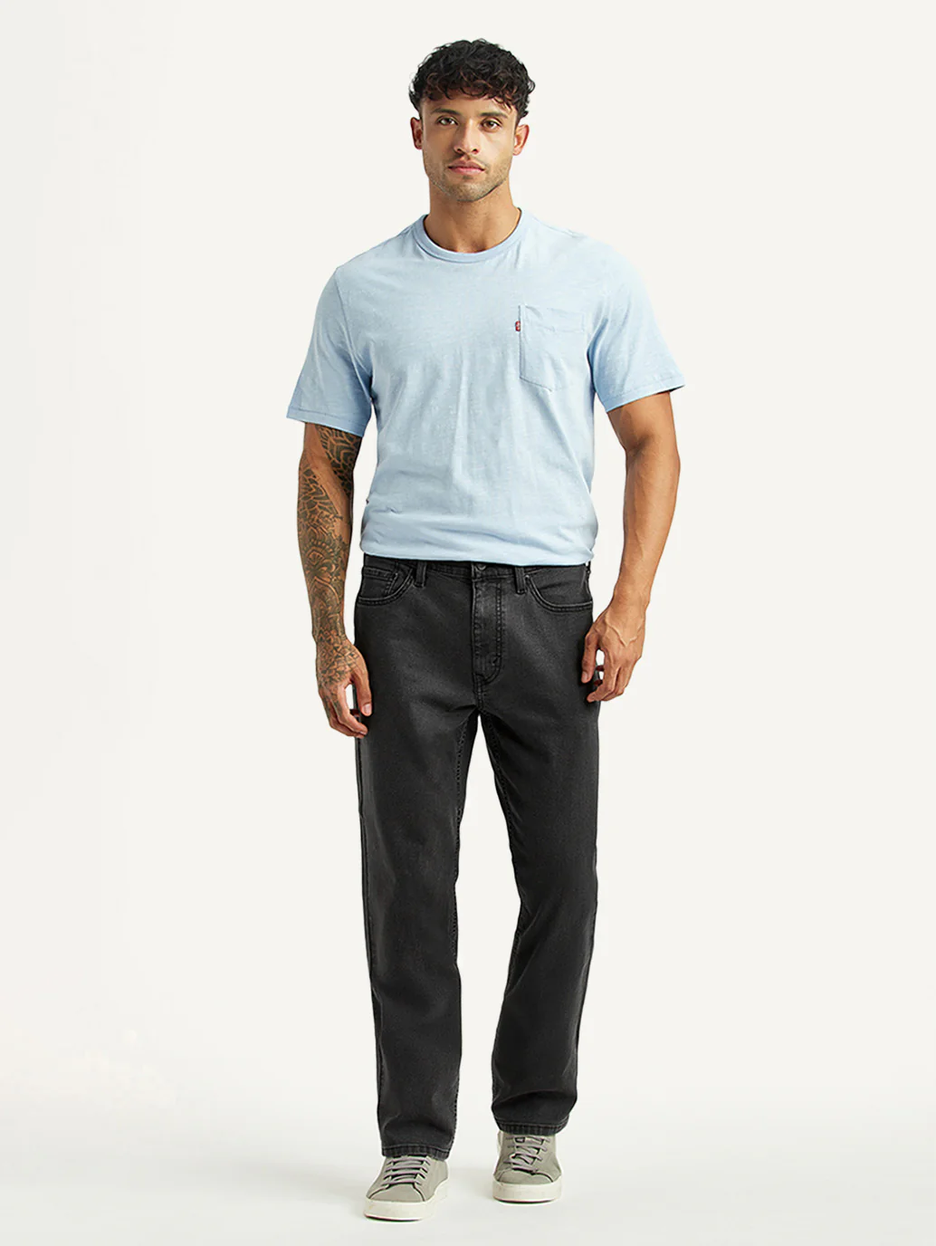 Men's 541 Grey Athletic Tapered Fit Mid Rise Jeans - Image 6