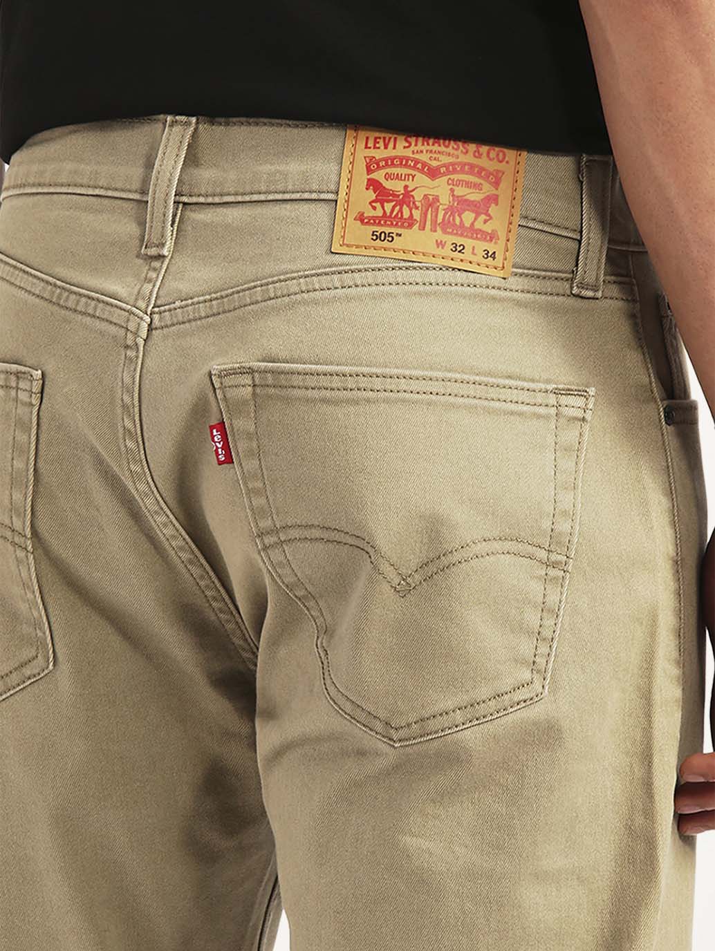 Men's 541 Khaki Athletic Tapered Fit Mid Rise Selvedge Chinos - Image 5