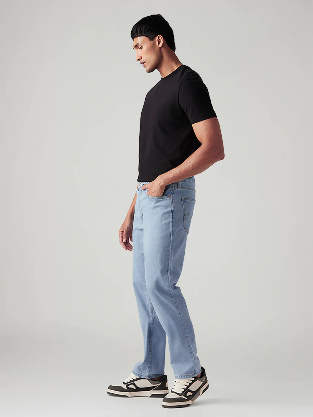 Men's 541 Light Blue Athletic Tapered Fit Mid Rise Jeans - Image 6