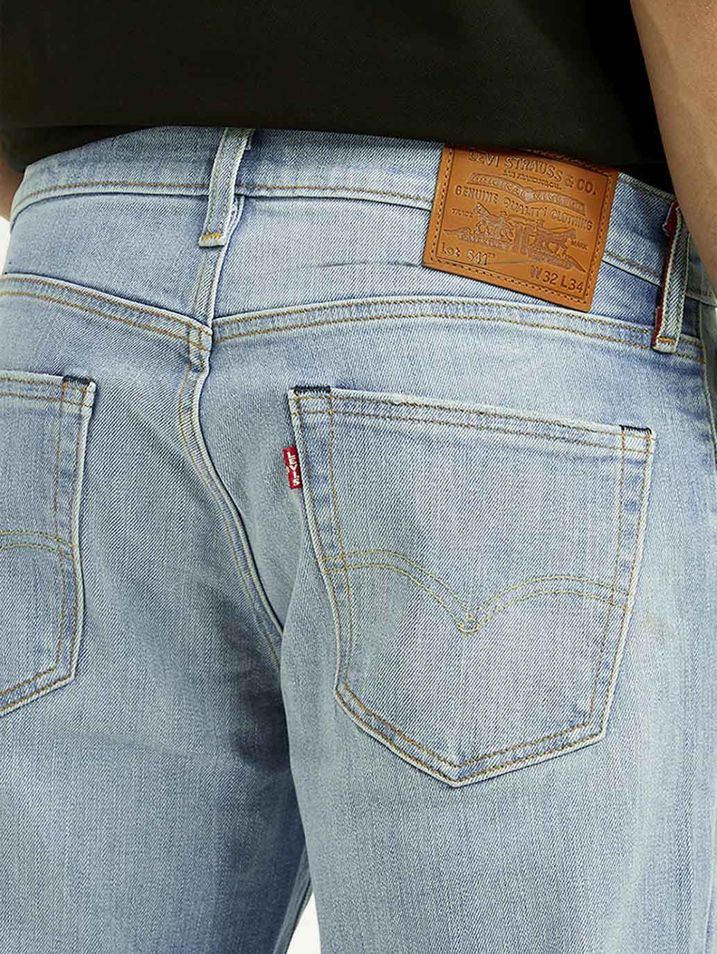 Men's 541 Light Blue Athletic Tapered Fit Mid Rise Jeans - Image 6
