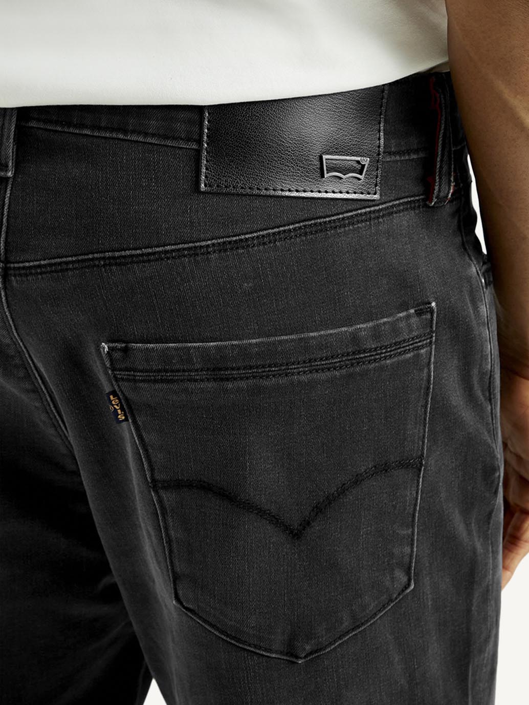 Men's Redloop 541 Black Athletic Tapered Fit Mid Rise Jeans - Image 5