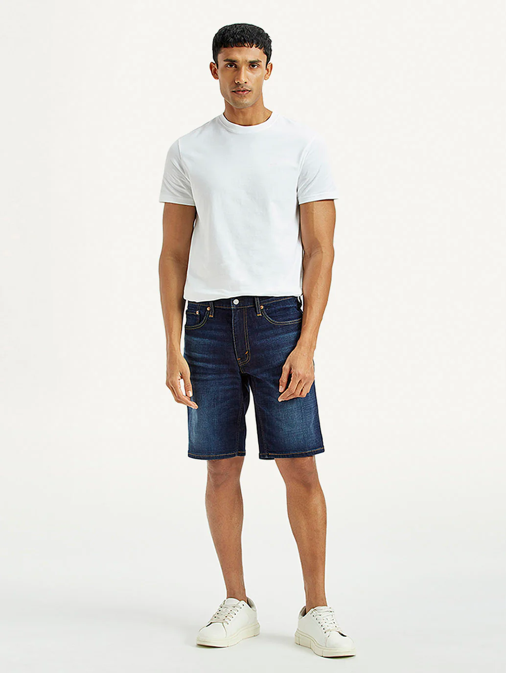 Men's 541 Mid Indigo Athletic Tapered Fit Mid Rise Shorts