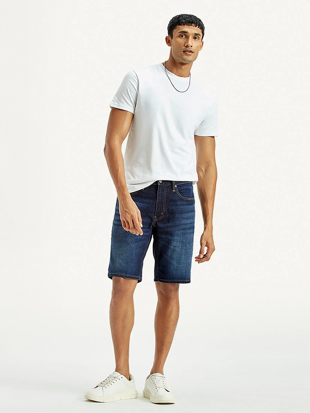 Men's 541 Mid Indigo Athletic Tapered Fit Mid Rise Shorts - Image 6