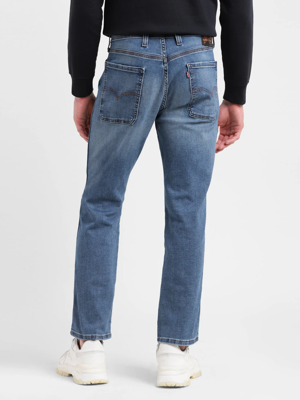 Men's 541 Blue Athletic Tapered Fit Mid Rise Jeans - Image 3