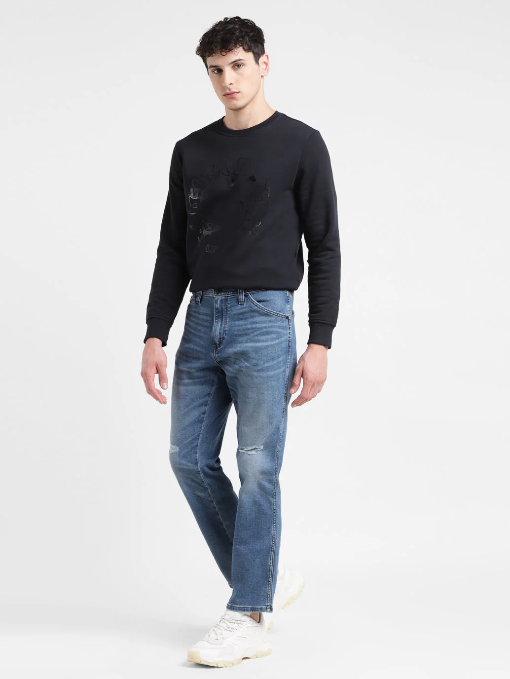 Men's 541 Blue Athletic Tapered Fit Mid Rise Jeans - Image 7