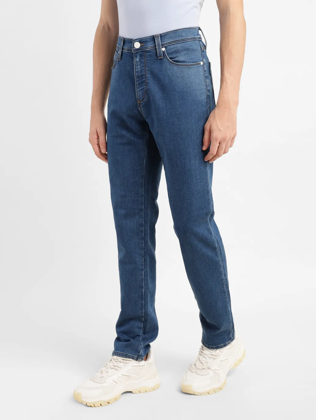 Men's 541 Blue Athletic Tapered Fit Mid Rise Jeans - Image 4