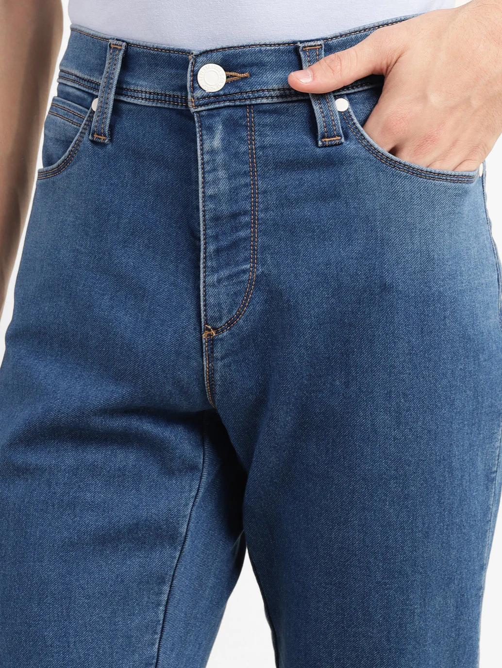 Men's 541 Blue Athletic Tapered Fit Mid Rise Jeans - Image 6