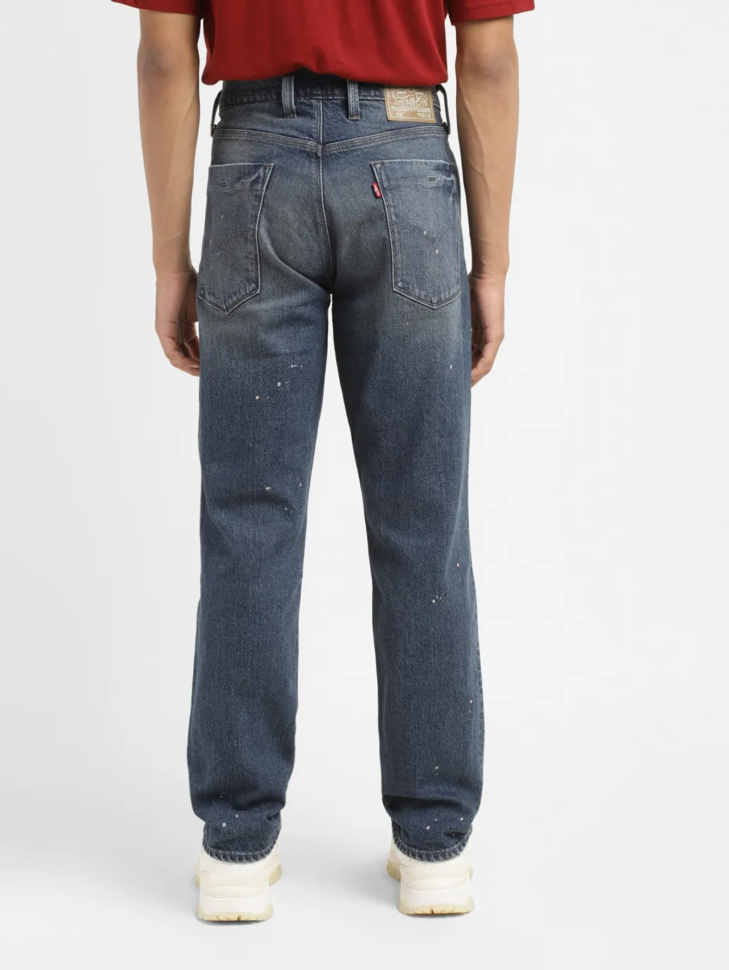 Men's 541 Blue Athletic Tapered Fit Mid Rise Jeans - Image 3