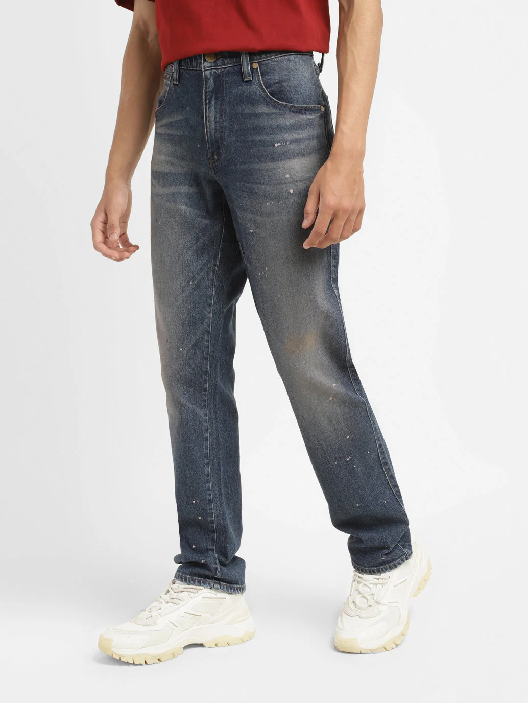 Men's 541 Blue Athletic Tapered Fit Mid Rise Jeans - Image 5