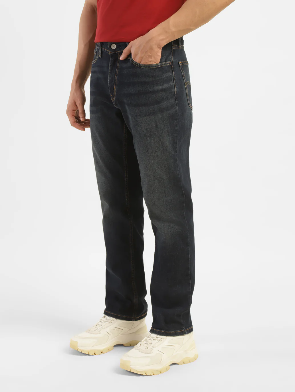 Men's 541 Blue Athletic Tapered Fit Mid Rise Jeans - Image 4