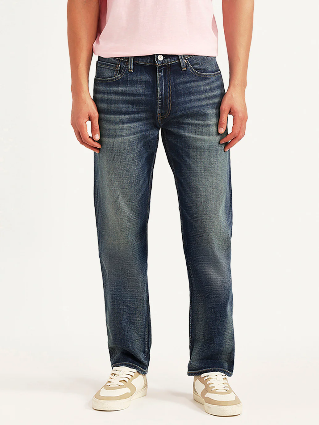 Men's Tinted 541 Navy Athletic Tapered Fit Mid Rise Selvedge Jeans - Image 2