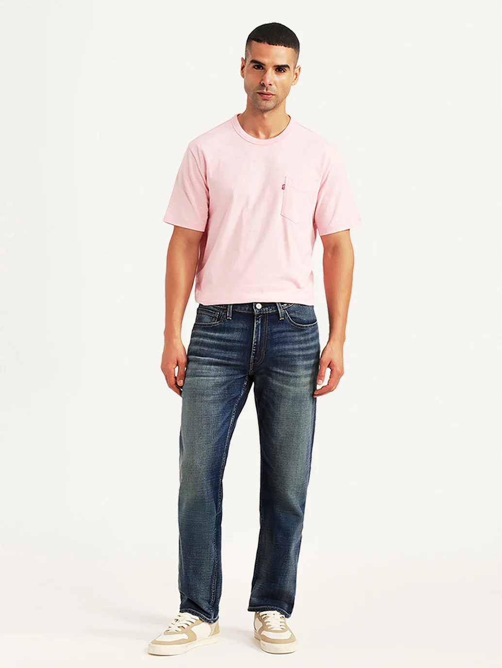 Men's Tinted 541 Navy Athletic Tapered Fit Mid Rise Selvedge Jeans - Image 6