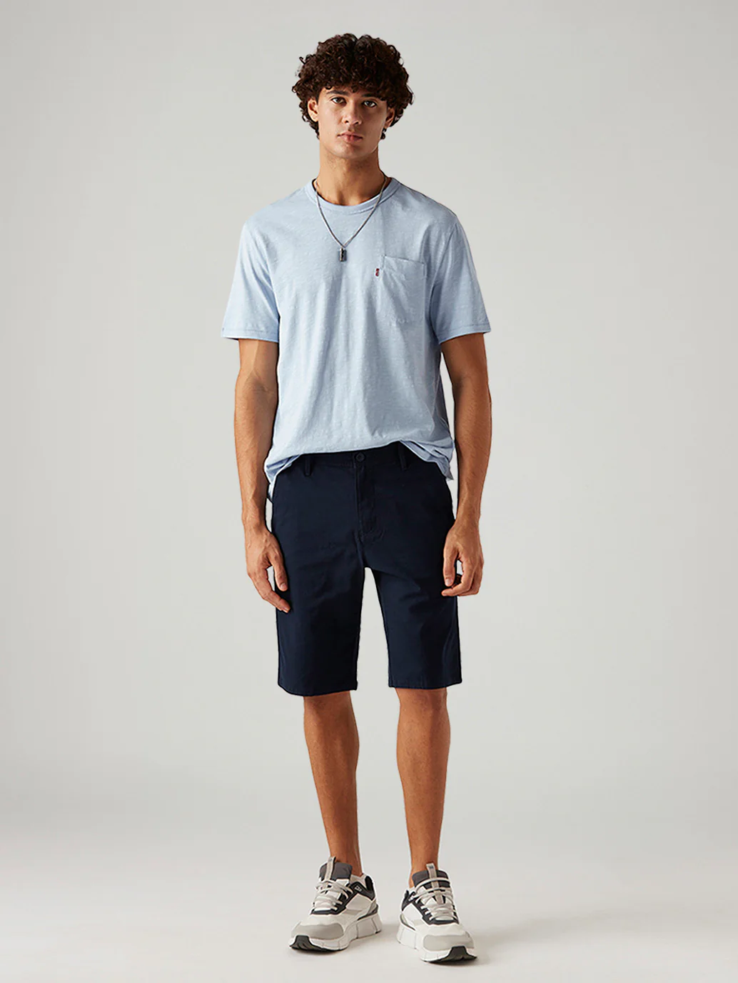 Men's 541 Navy Tapered Fit Mid Rise Shorts - Image 6
