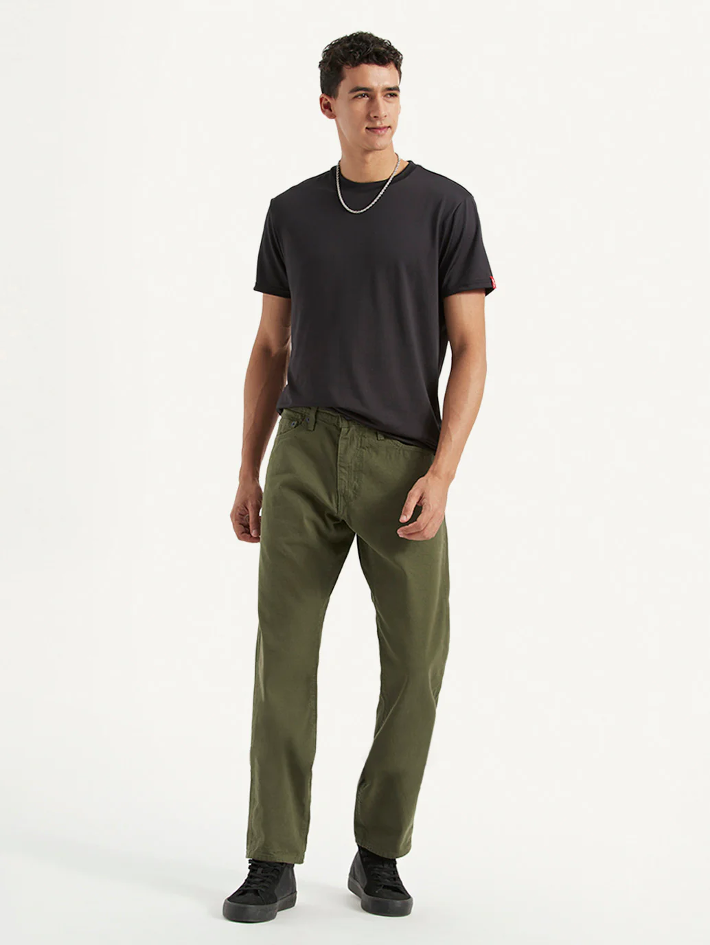 Men's Redloop 541 Olive Athletic Tapered Fit Mid Rise Selvedge Trousers